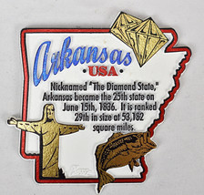 Vintage Arkansas State Rubber Refrigerator Fridge Magnet Made in USA - £6.22 GBP