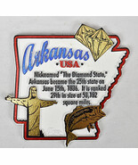 Vintage Arkansas State Rubber Refrigerator Fridge Magnet Made in USA - $10.84 CAD