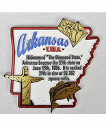 Vintage Arkansas State Rubber Refrigerator Fridge Magnet Made in USA - £6.32 GBP