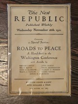 The New Republic Published Weekly, Wednesday November 16th 1921 Vol XXVI... - £31.06 GBP