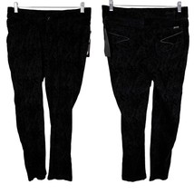 Seven 7 Pants Embossed Velvet Paisley Black 14 New - $29.00
