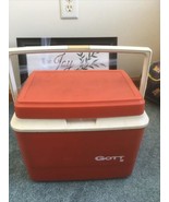 Vintage Gott 8 Quart Cooler RED White Ice Chest LUNCH WORK CAMPING MODEL... - $462.91 MXN