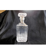 Square Decanter with Diamond Cut Detail and Matching Stopper # 23068 - £31.21 GBP