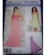 Simplicity Special Occasion Dress In Two Lengths Size 12-20 #1908 Uncut - £4.71 GBP