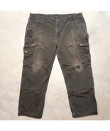 Carhartt B342-DFE Ripstop Distressed Cargo Double Knee Work Pants Size 4... - $34.95