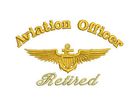 Aviation Officer Retired Naval Aviator Wings Embroidered Polo Shirt - $29.95+