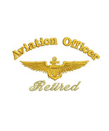 Aviation Officer Retired Naval Aviator Wings Embroidered Polo Shirt - $569.27 MXN+