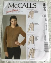 McCalls 6441 Misses Lined Jacket Long Sleeve Sz 8 10 12 14 Uncut Pattern  - £6.70 GBP