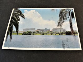 Mirror Lake in downtown St. Petersburg, Florida - 1985 Postmarked Postcard. - £6.09 GBP
