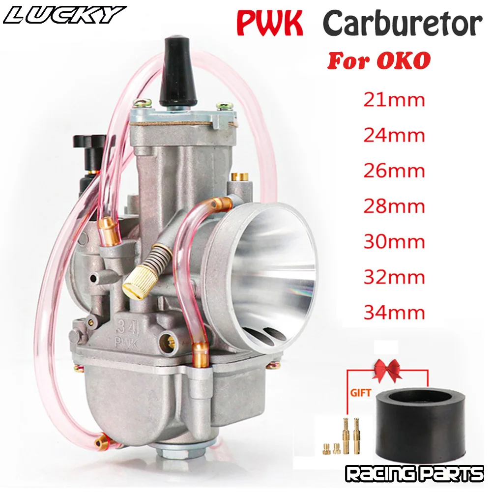 PWK 21 24 26 28 30 32 34mm With Power Jet Carburetor For OKO 2T 4T Motorcycle - £11.62 GBP+