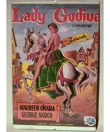 Lady Godiva Movie  Advertising  11&quot; x 8&quot;½ Print Poster with Clear Glass ... - £5.04 GBP