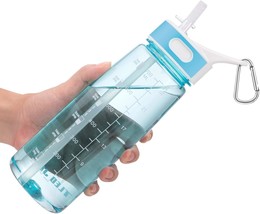 Sports Water Bottle with Straw 800ML Bike Water Bottles Reusable Water J... - £25.96 GBP