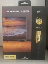 Monster UHD Gold HDMI Cable 6 Ft. 4K HDR - £10.21 GBP