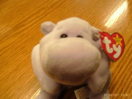 1st Edition Ty Beanie Babies Rare Happy the Hippo, PVC, no Stamp - £7.86 GBP