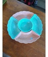 vintage Wade California lazy susan chip and dip set pink and blue - $40.64 CAD