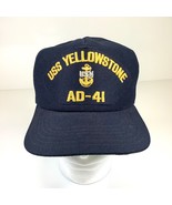 Vintage USS Yellowstone AD-41 SnapBack Cap Dad Hat Adjustable Cap-10 - $284.83 MXN