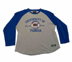 Vintage Florida Gators G III Sports 3/4 Sleeve Raglan T-shirt Grey Blue  - £15.27 GBP