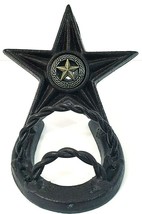 Western Star Business Card Holder 3.75&quot; x 3.5&quot; x 3&quot; Rustic Cast Iron - $223.12 MXN
