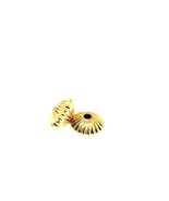 14k GOLD FILLED Gold Filled Corrugated Saucer Bead  5  mm   * PRICE FOR ... - £4.57 GBP