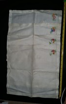 4 Vintage Mixed Colors Hand Embroidered Napkins 14 by 14 inches - £11.05 GBP