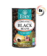6x Cans Eden Foods Organic Black Beans | 15oz | No Salt Added | Non GMO - £28.71 GBP