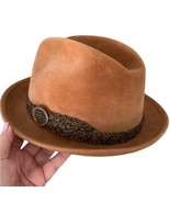 Vintage 1950&#39;s Stetson The Sovereign Cognac Velour Hat Small - $126.39 CAD