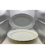 Pair of Hutschenreuther DRESDEN All White Oval Serving Platters - $195.10 CAD