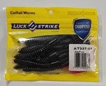 Luck E Strike 4 inch Curtail Worms Black &amp; Fire AT337-07 - $5.93