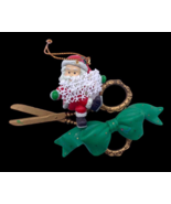Vintage Christmas Ornament Santa Claus Scissors Sewing Quilter Trevco Tr... - €11,44 EUR