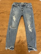 KanCan Distressed Ankle Skinny Jeans Junior’s Plus size 15 31 Medium Wash - $22.77