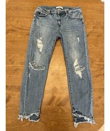 KanCan Distressed Ankle Skinny Jeans Junior’s Plus size 15 31 Medium Wash - £17.88 GBP