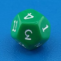 RPG Dungeons Dragons DND Single Die Opaque Green D12 Dodecahedron Game Piece - $2.96