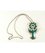 *Native Tribal Sterling Peyote Bird Necklace w. Inlaid Turqoise - $250.41 CAD