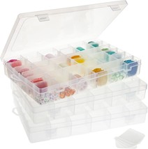 Clear Plastic Bead Storage Containers For Crafts In A 3-Pack With Earring - £27.75 GBP