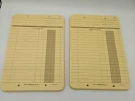 Vintage Bookkeeping Ledger Cards 100 A/R  Card Product 83 2 Sided  6.37&quot;... - £18.56 GBP