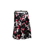 Banana Republic skirt fit-in-flare midi Size 0 (zero) Petite black red f... - $13.67