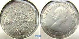 Great Britain SIX PENCE 1960 - $3.00