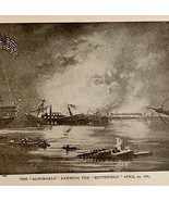 Albemarle Ramming Southfield Civil War 1899 Victorian Print Naval Battle... - €25,92 EUR