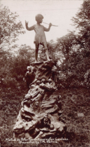 London England~Kensington GARDENS-PETER Pan STATUE-J M BARRIE-REAL Photo Postcrd - $8.08