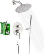 Sumerain Wall Mounted Rainfall Shower System Brushed Nickel Shower Fauce... - £158.30 GBP