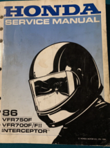 1986 Honda VFR750F VFR700F/FII INTERCEPTOR Service Shop Manual 61MK800 OEM - £35.08 GBP