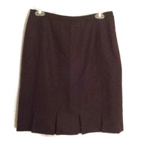 Les Copains 6 M Skirt brown wool blend pleated lined VTG - £16.44 GBP