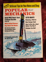 Popular Mechanics Magazine March 1970 Icebreaker 70 Boats Camaro Valiant Duster - £6.75 GBP