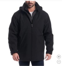 Weatherproof Mens Jacket Black Ultratech Hood Stretch Windproof Water-Re... - $59.99