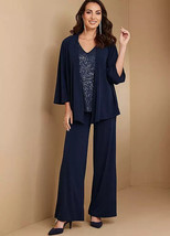 KALEIDOSCOPE Navy Sequin 3 Piece Set   UK 20 Plus (fm125-53) - $73.51