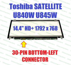 Laptop Lcd Screen Toshiba Satellite U845W-S400 14.4&quot; Led Bottom Left Hd+ - $88.81