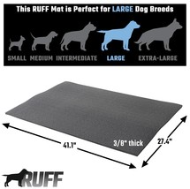 Ruff Cushioned Dog Crate Mat, Black - For Large Sized Dogs - 41.1&quot; X 27.4&quot; - £32.45 GBP
