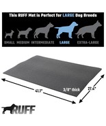 Ruff Cushioned Dog Crate Mat, Black - For Large Sized Dogs - 41.1&quot; X 27.4&quot; - £32.00 GBP