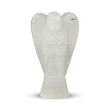 White Selenite Angel - Healing Crystal Figurine Handmade 2 Inch - $24.70