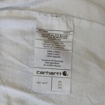 Carhartt K87 WHT Loose Fit Heavyweight Men's White Short Sleeve Cotton Shirt 2XL image 5